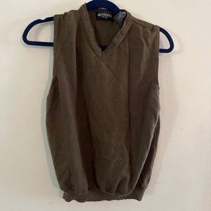 Brandini brown wool vest sweater
